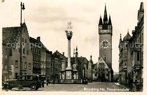 AK / Ansichtskarte Straubing Theresienplatz Straubing