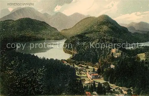 AK / Ansichtskarte Hohenschwangau Panorama Schloss Hohenschwangau