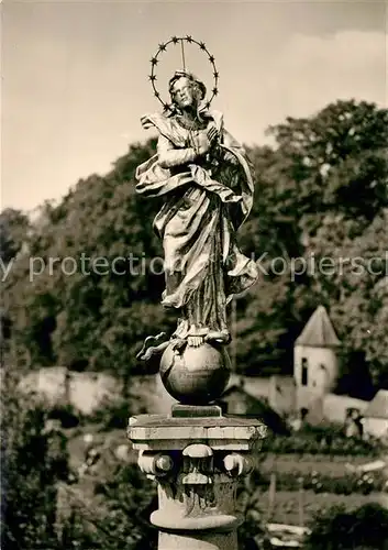 AK / Ansichtskarte Ochsenhausen Mariensaeule im Klosterhof im Rottumtal Ochsenhausen