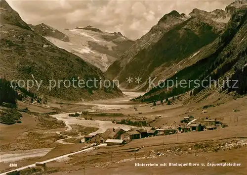 AK / Ansichtskarte Hinterrhein Rheinquellhorn Zapportgletscher Hinterrhein