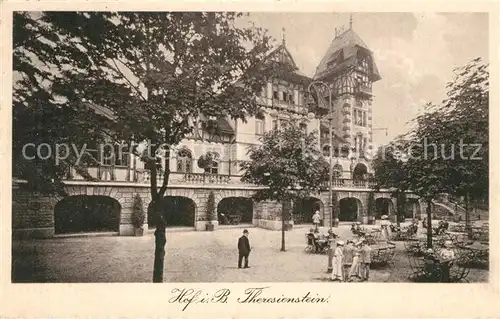 AK / Ansichtskarte Hof_Cham Buergerpark Theresienstein Wirtschaftsgebaeude Hof_Cham