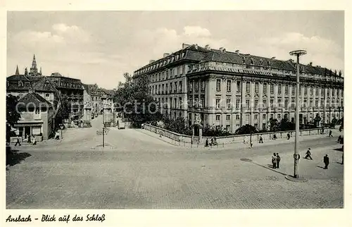 AK / Ansichtskarte Ansbach_Mittelfranken Blick auf das Schloss Ansbach Mittelfranken