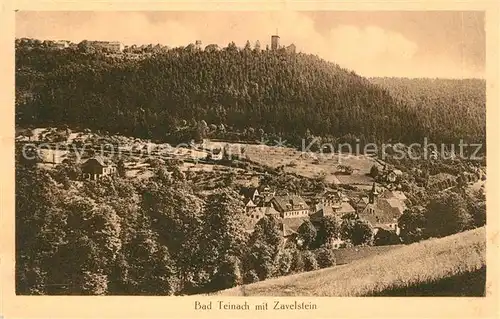 AK / Ansichtskarte Bad_Teinach Zavelstein Panorama mit Burg Bad_Teinach Zavelstein