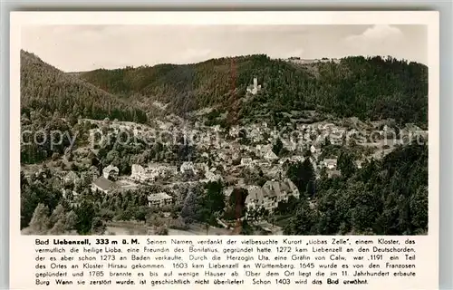 AK / Ansichtskarte Bad_Liebenzell Panorama Kurort im Schwarzwald Chronik Bad_Liebenzell