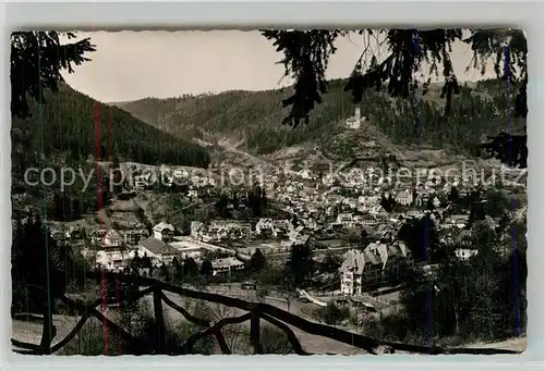 AK / Ansichtskarte Bad_Liebenzell Panorama Kurort im Schwarzwald mit Burg Bad_Liebenzell