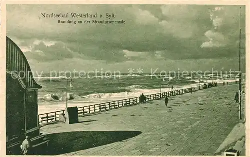 AK / Ansichtskarte Westerland_Sylt Strandpromenade Westerland_Sylt