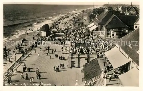 AK / Ansichtskarte Westerland_Sylt Kurpromenade Westerland_Sylt