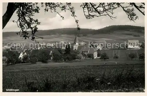 AK / Ansichtskarte Moettlingen Ortsansicht mit Kirche Moettlingen