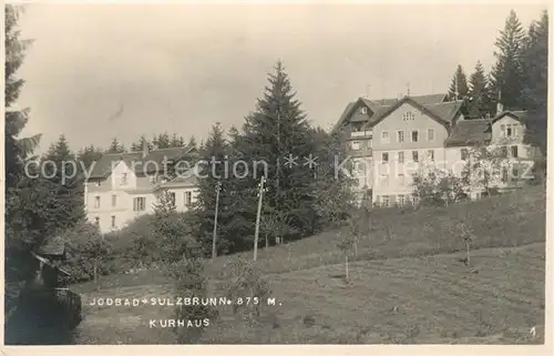 AK / Ansichtskarte Sulzbrunn_Allgaeu Jodbad Kurhaus Sulzbrunn Allgaeu