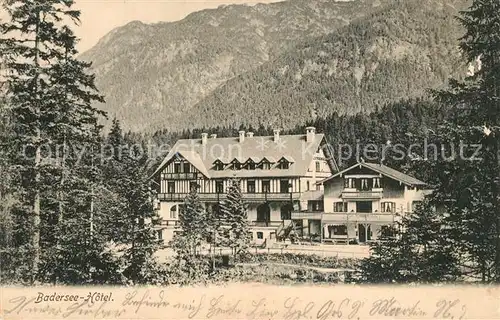 AK / Ansichtskarte Grainau Badersee Hotel Grainau