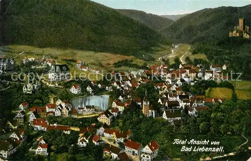 AK / Ansichtskarte Bad_Liebenzell Totalansicht mit Burg Kurort im Schwarzwald Bad_Liebenzell