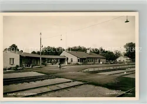 AK / Ansichtskarte Ljungby Jaernvaegsstationen Bahnhof Ljungby