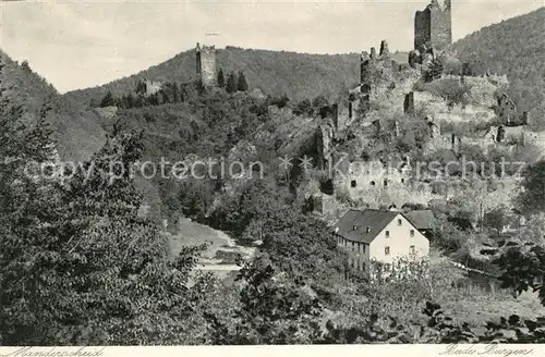 AK / Ansichtskarte Manderscheid_Eifel Burgruinen Manderscheid Eifel