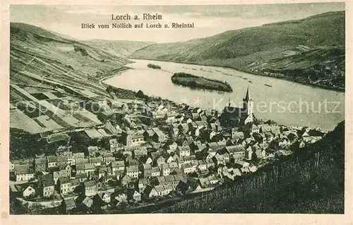 AK / Ansichtskarte Lorch_Rheingau Blick von Nollich mit Rheintal Lorch Rheingau