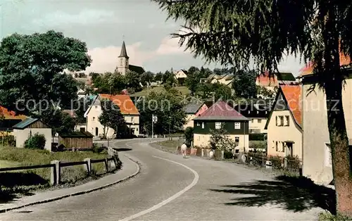 AK / Ansichtskarte Fichtelberg_Bayreuth Hauptstrasse mit Blick zur Kirche Luftkurort im Fichtelgebirge Fichtelberg Bayreuth