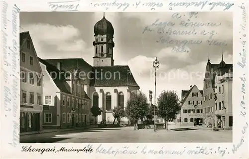 AK / Ansichtskarte Schongau Marienplatz Kirche Schongau