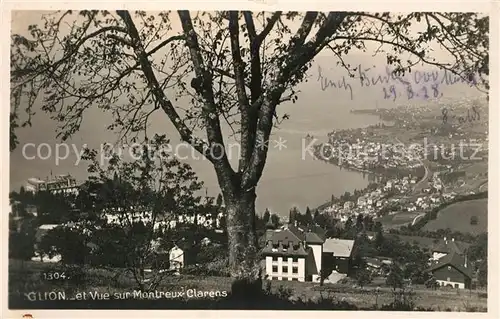 AK / Ansichtskarte Glion Vue sur Montreux Clarens Glion