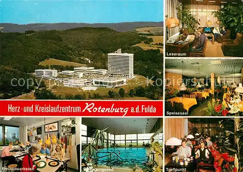 AK / Ansichtskarte Rotenburg_Fulda Herz  Kreislaufzentrum Fliegeraufnahme Rotenburg Fulda