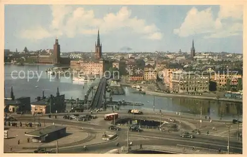 AK / Ansichtskarte Stockholm Slussen och Gamla Stan. Stockholm