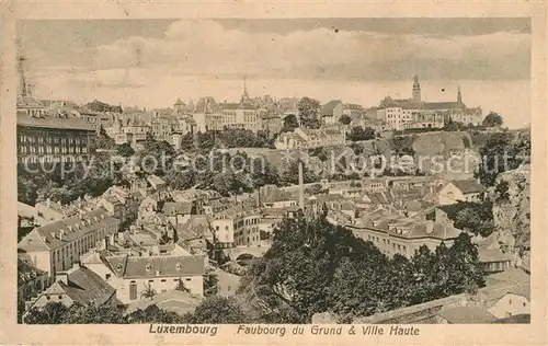 AK / Ansichtskarte Luxembourg Faubourg du Grund et Ville haute Luxembourg