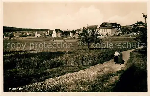 AK / Ansichtskarte Moettlingen Feldweg Blick zum Ort Moettlingen