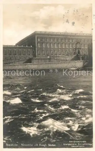 AK / Ansichtskarte Stockholm Norrstroem Koengliches Schloss  Stockholm