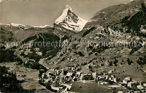 AK / Ansichtskarte Zermatt_VS Matterhorn Panorama Zermatt_VS