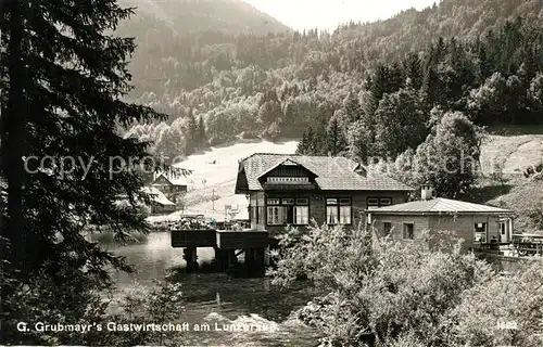 AK / Ansichtskarte Lunz_See_Niederoesterreich G. Grubmayr s Gastwirtschaft Lunzersee  Lunz_See_Niederoesterreich