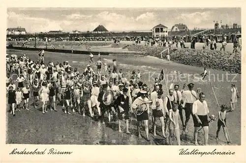 AK / Ansichtskarte Buesum_Nordseebad Wattenpolonaise Tanz und Spiel Gedicht Tradition Buesum_Nordseebad