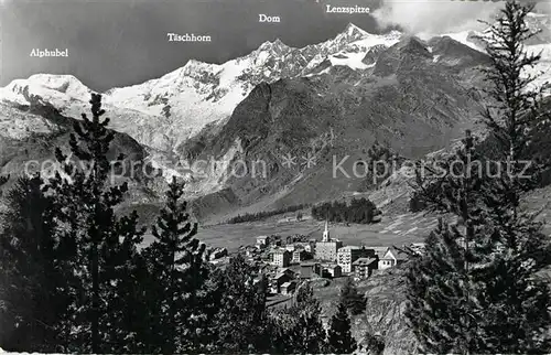 AK / Ansichtskarte Saas Fee Alphubel Taeschhorn Dom Saas Fee