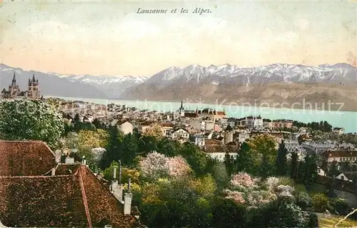 AK / Ansichtskarte Lausanne_VD et les Alpes Lausanne VD