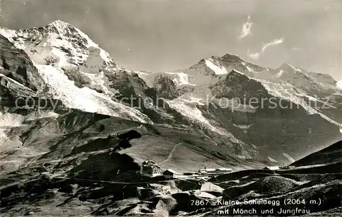 AK / Ansichtskarte Kleine_Scheidegg_Interlaken mit Moench und Jungfrau Kleine_Scheidegg