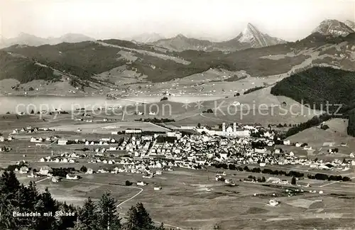 AK / Ansichtskarte Einsiedeln_SZ mit Sihlsee Einsiedeln SZ