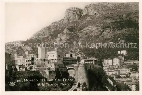 AK / Ansichtskarte Monaco Palais du Prince et la Tete de Chien Monaco