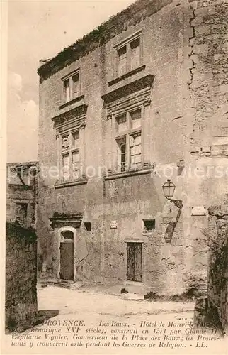 AK / Ansichtskarte Les_Baux de Provence Hotel de Manvile Les_Baux de Provence