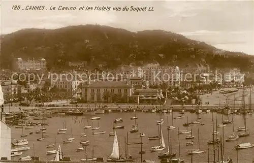 AK / Ansichtskarte Cannes_Alpes Maritimes Casino et les Hotels vus du Suquet Cannes Alpes Maritimes