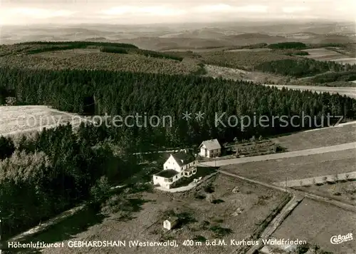 AK / Ansichtskarte Gebhardshain Kurhaus Waldfrieden Fliegeraufnahme Gebhardshain