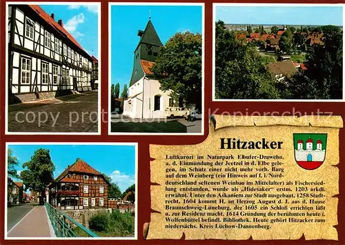 AK / Ansichtskarte Hitzacker_Elbe Zollhaus Kirche Weinberg Drawehnertorschaenke Hitzacker Elbe