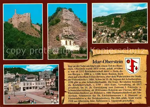 AK / Ansichtskarte Idar Oberstein Felsenkirche Burgruine Idar Oberstein