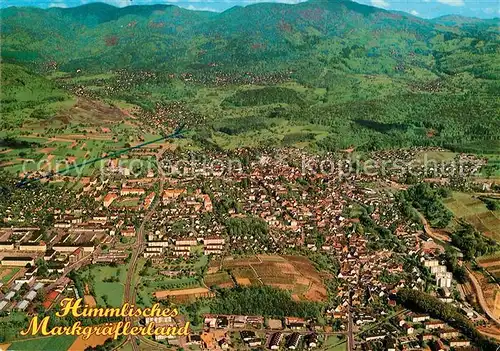 AK / Ansichtskarte Muellheim_Baden Fliegeraufnahme Weilertal Badenweiler Lipburg Sehringen Muellheim_Baden