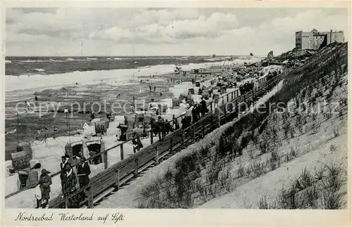 AK / Ansichtskarte Westerland_Sylt Strandpartie Westerland_Sylt