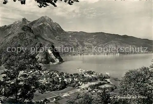 AK / Ansichtskarte Stansstad Panorama Pilatus Stansstad