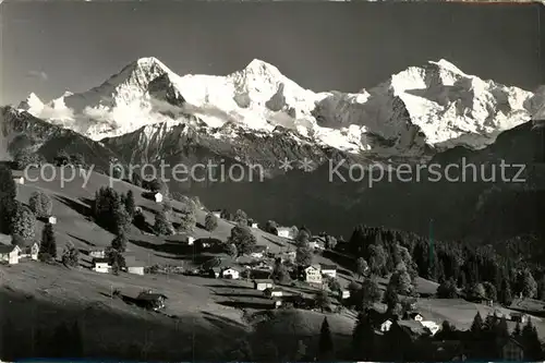 AK / Ansichtskarte Beatenberg Waldegg Finsterahorn Eiger Moench Jungfrau Beatenberg