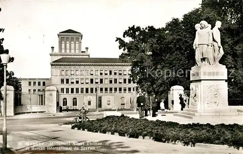 AK / Ansichtskarte Geneve_GE Monument Albert Thomas Bureau Internation du Travall Geneve_GE