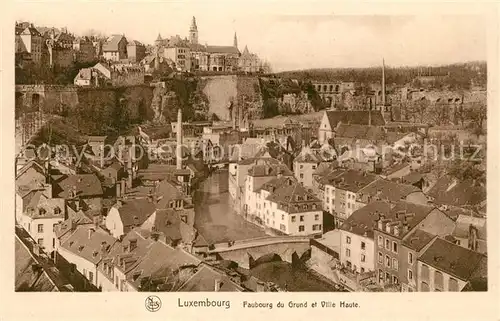 AK / Ansichtskarte Luxembourg Faubourg du Grund et Ville Haute Luxembourg