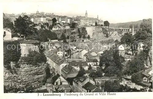 AK / Ansichtskarte Luxembourg_Luxemburg Faubourg du Grund et Ville Haute Luxembourg Luxemburg