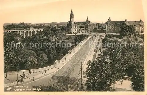 AK / Ansichtskarte Luxembourg_Luxemburg Avenue et Pont Adolphe Luxembourg Luxemburg