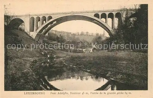 AK / Ansichtskarte Luxembourg_Luxemburg Pont Adolphe Bruecke Luxembourg Luxemburg