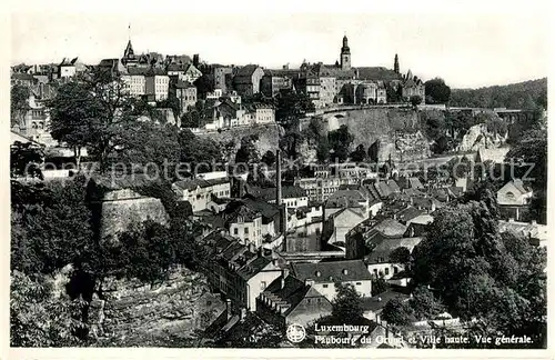 AK / Ansichtskarte Luxembourg_Luxemburg Faubourg du Grund et Ville Haute Luxembourg Luxemburg