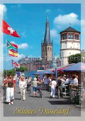 AK / Ansichtskarte Duesseldorf Rheinuferpromenade Kirche Duesseldorf